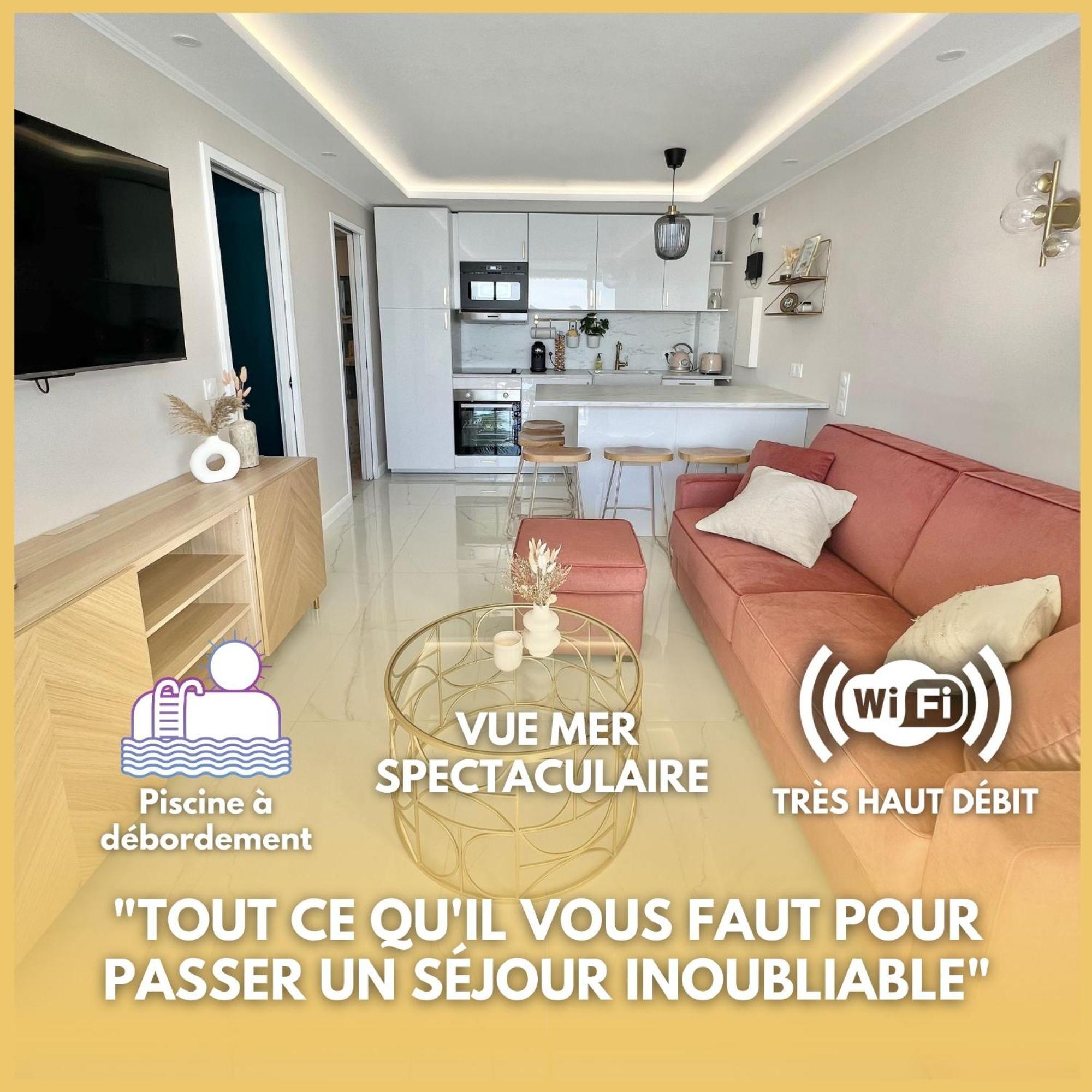 Luxueux Appartement - Vue Mer - Piscine - Free Parking - Monaco 카프다일 외부 사진